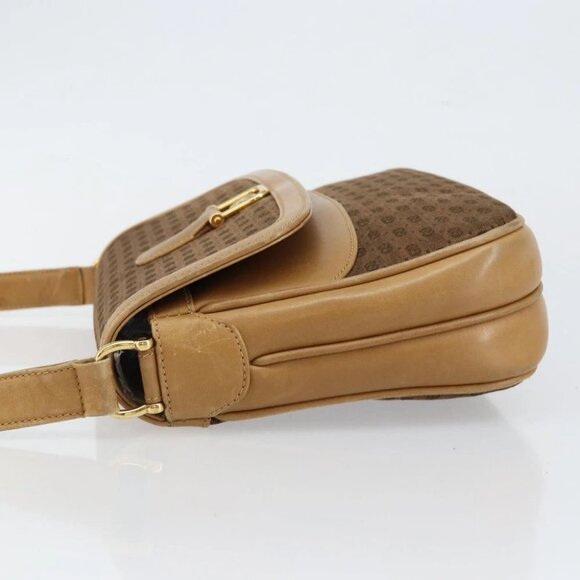 GUCCI Micro GG Canvas Shoulder Bag PVC Beige Gold - Picture 4 of 14